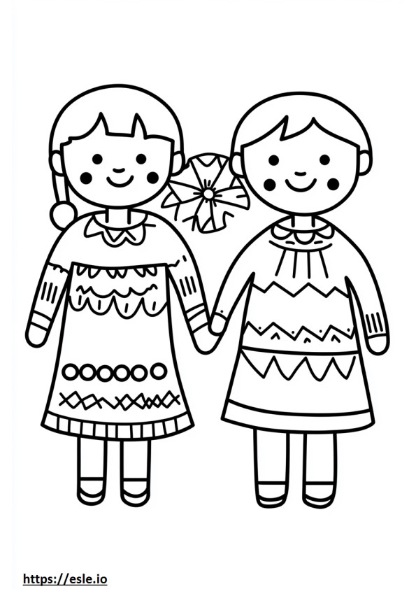 All holiday coloring page