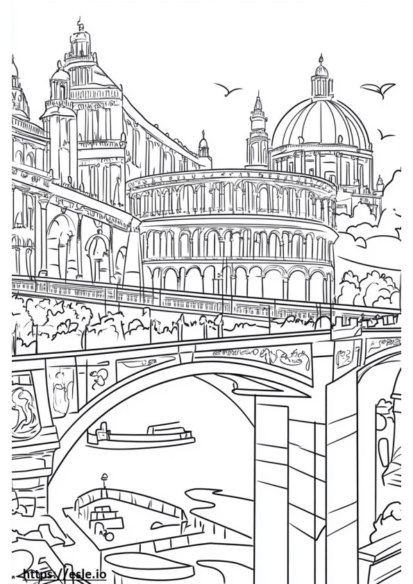 Lieux célèbres coloriage