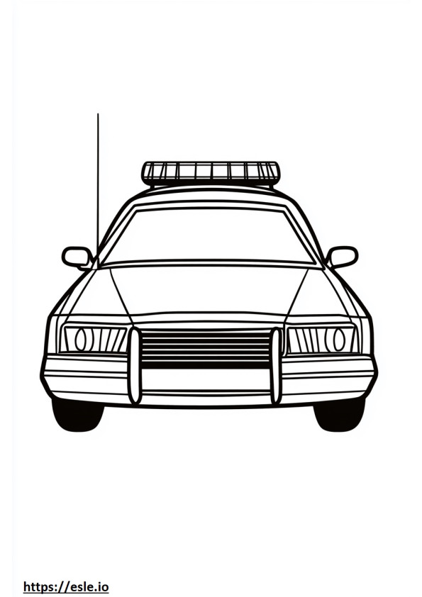 Auto della polizia disegno da colorare