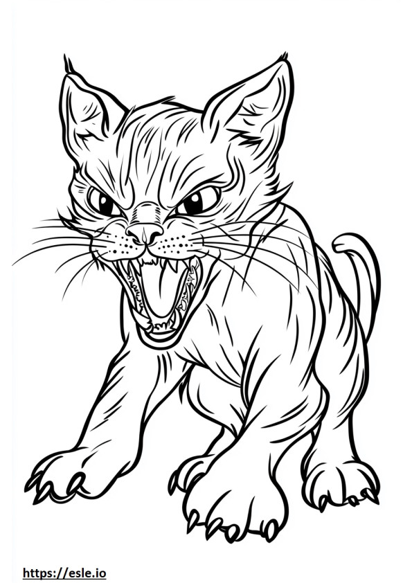 Saber tooth cat coloring sheet