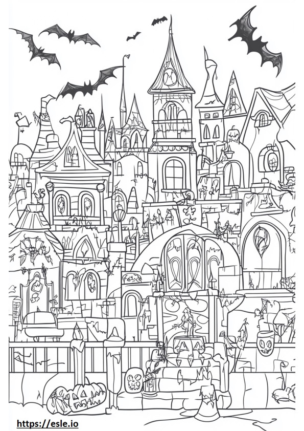 Halloweentown for coloring