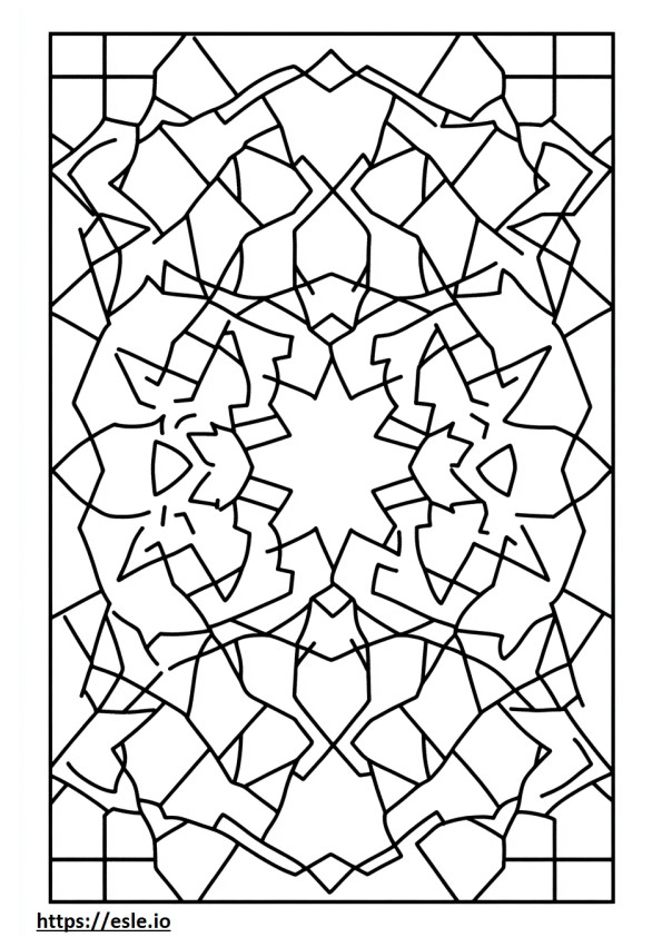 Pola geometris Islam untuk mewarnai