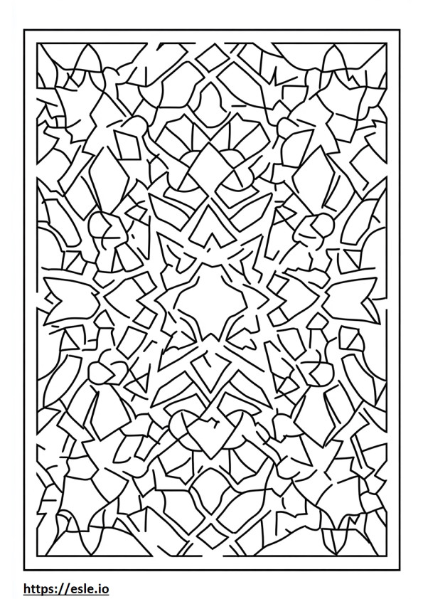 Pola geometris Islam mewarnai gambar