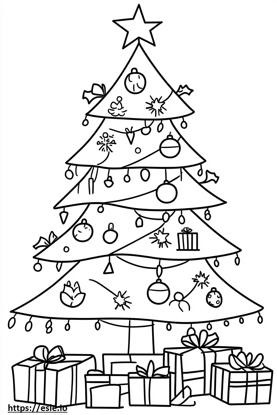 Christmas time coloring page