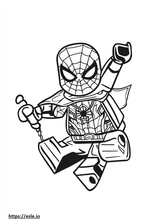 Razboiul infinit lego spiderman de colorat