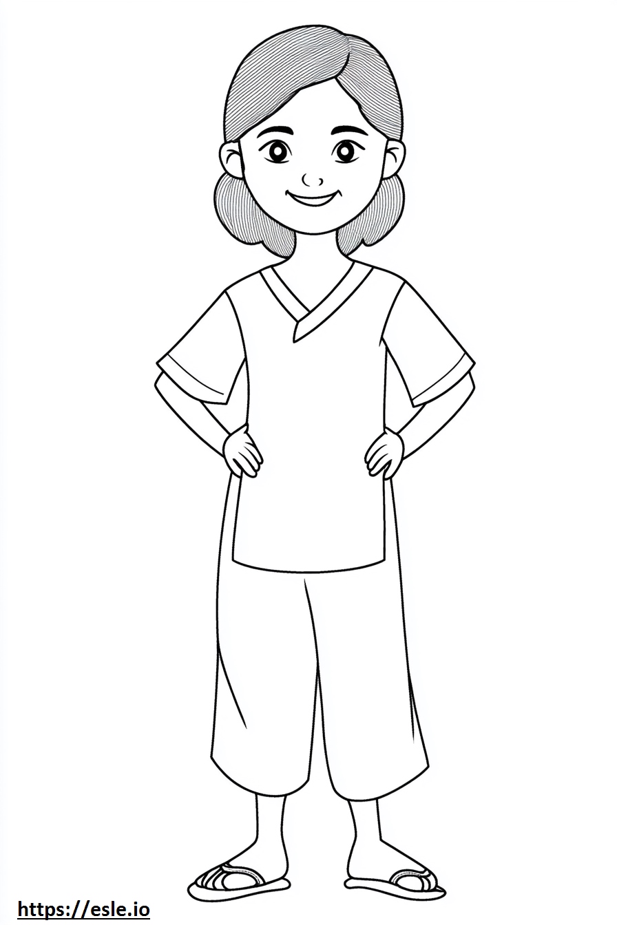 Asha para colorir