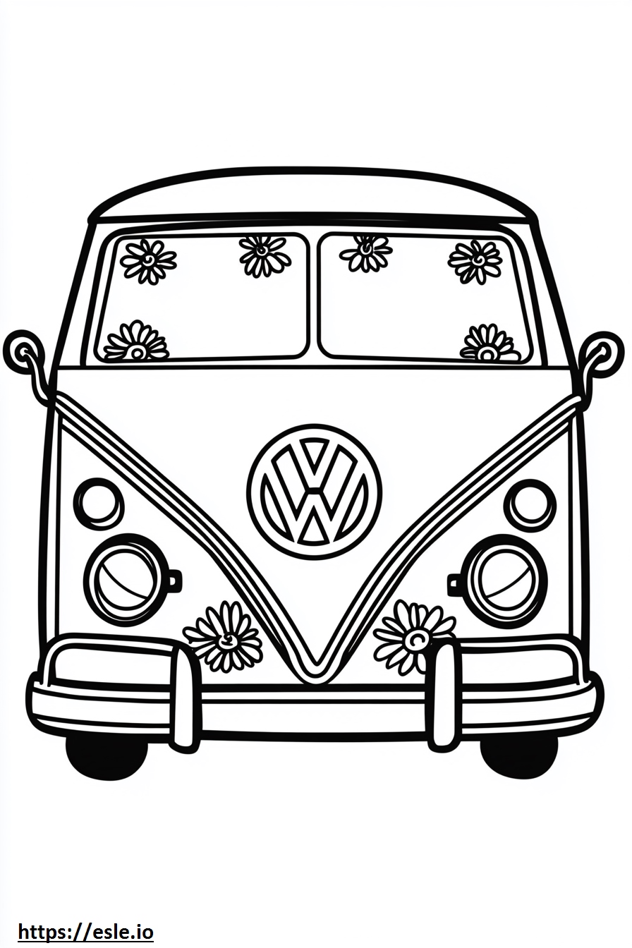 Hippie vw bus free printable
