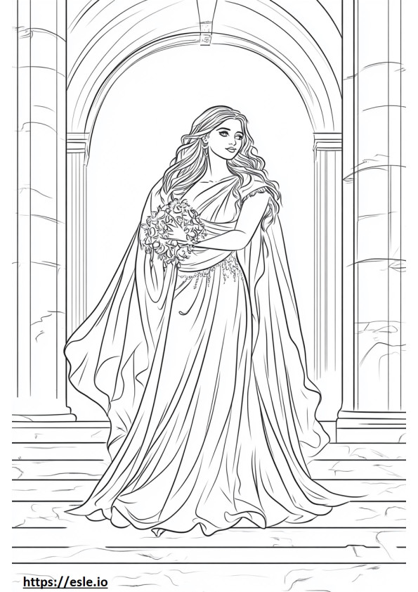 Beautiful medusa coloring page