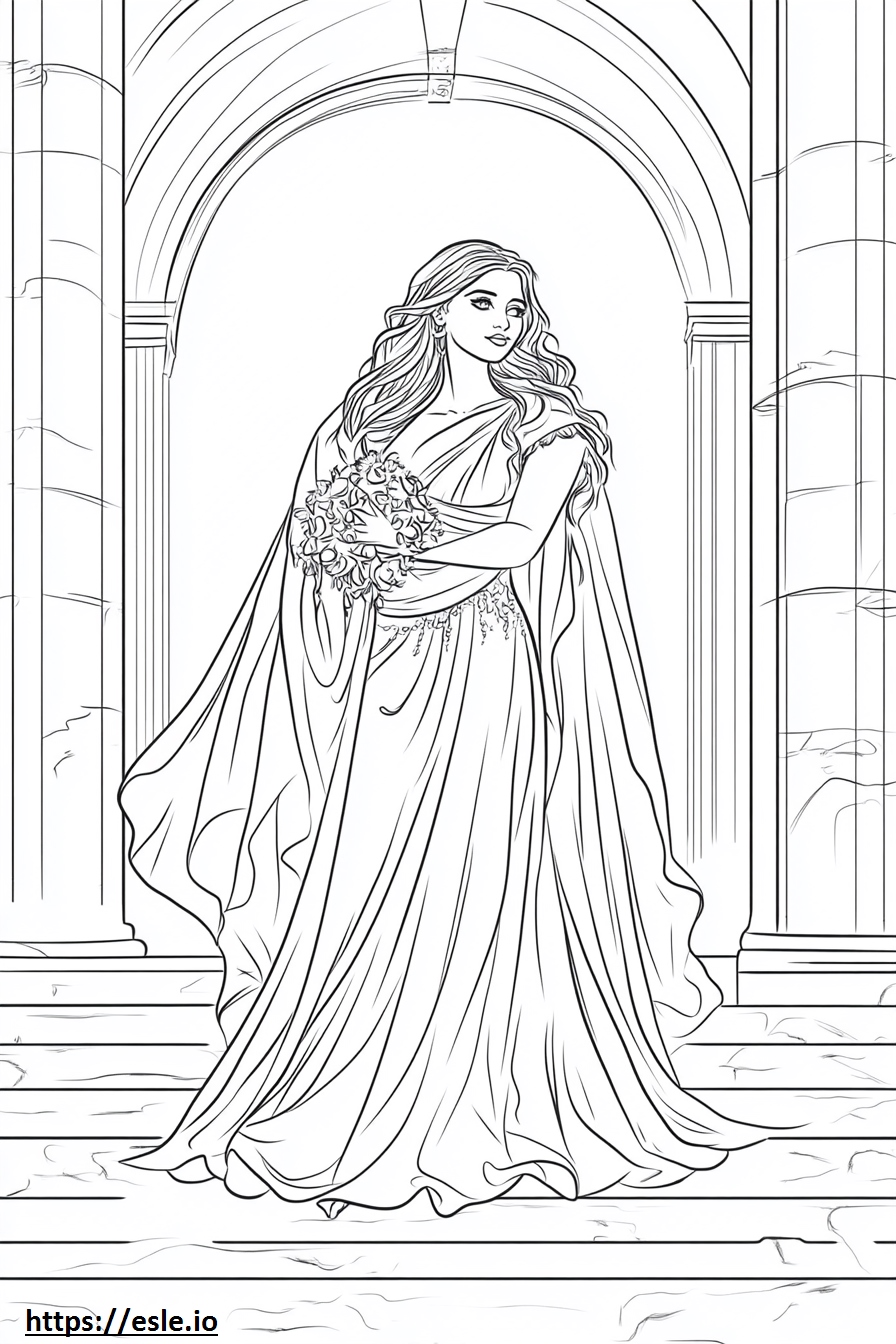 Beautiful medusa coloring page