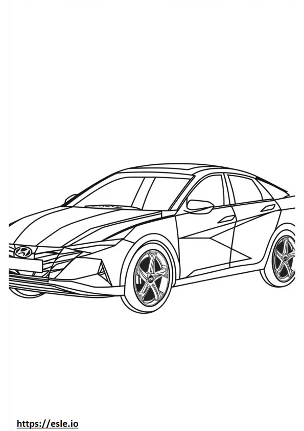 Hyundai elantra coloring page