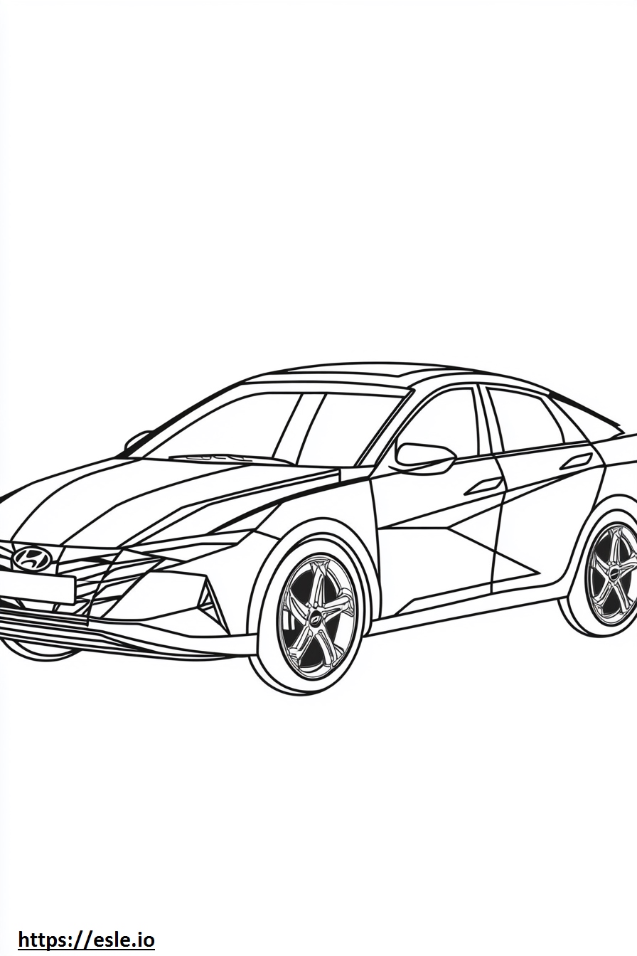 Hyundai elantra coloring page