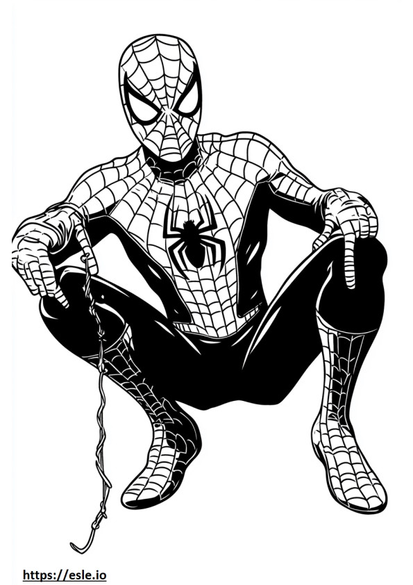 Among us spider man coloring sheet