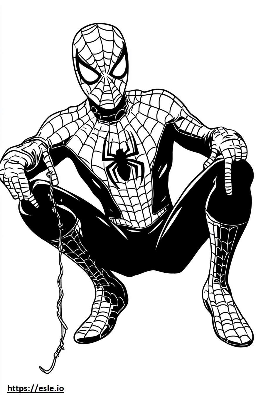Among us spider man coloring sheet