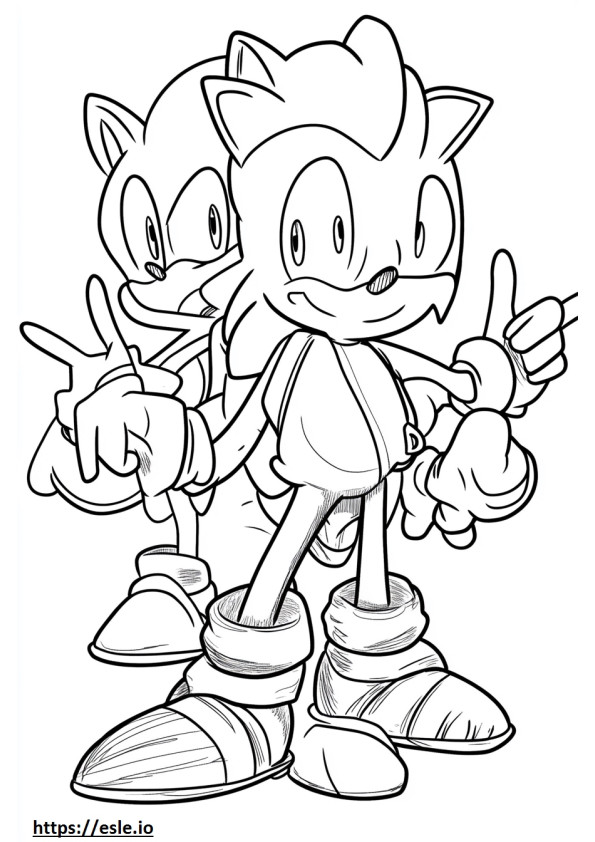 Sonic the hedgehog and friends for coloring