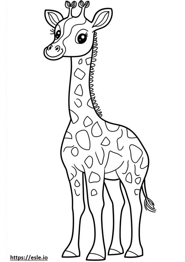 Giraffa carina da colorare