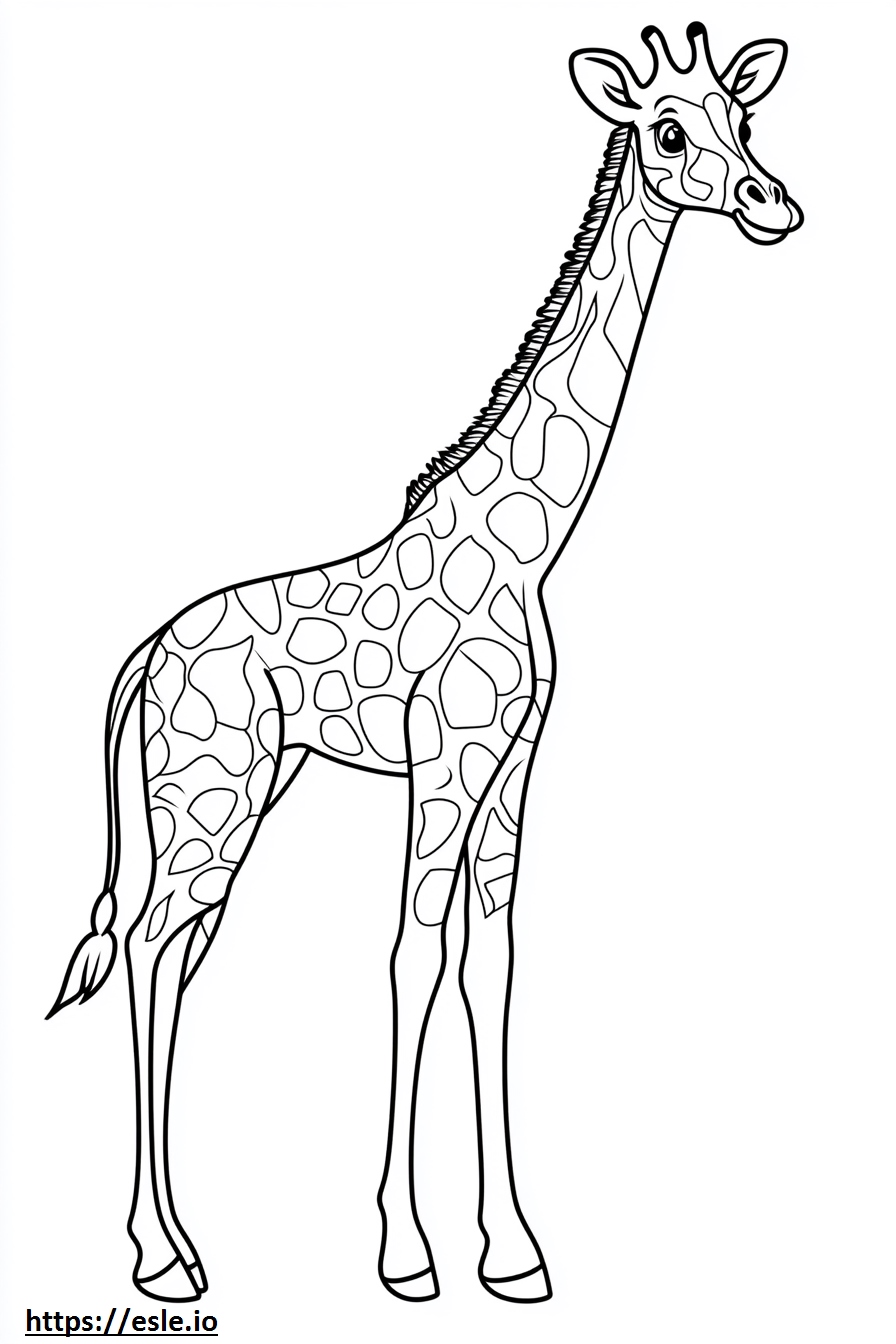 Detailed Giraffe Free Printable Coloring Page