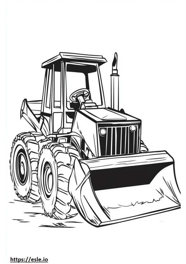 Skid loader coloring sheet