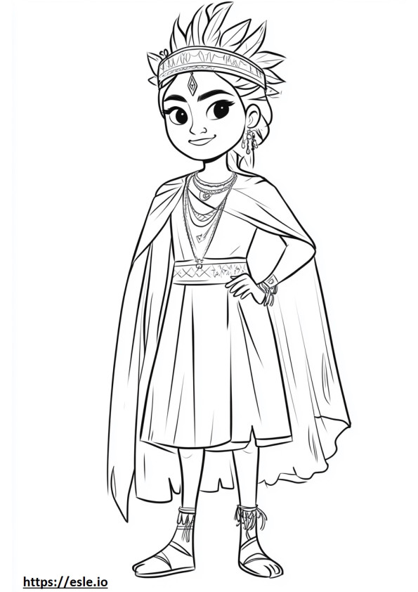 Queen amaya coloring page