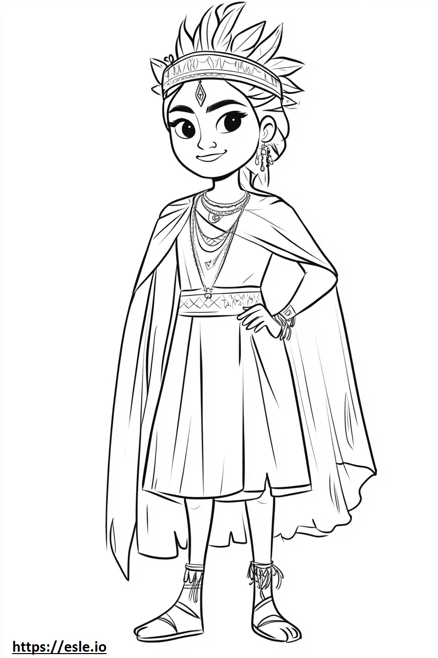 Queen amaya coloring page