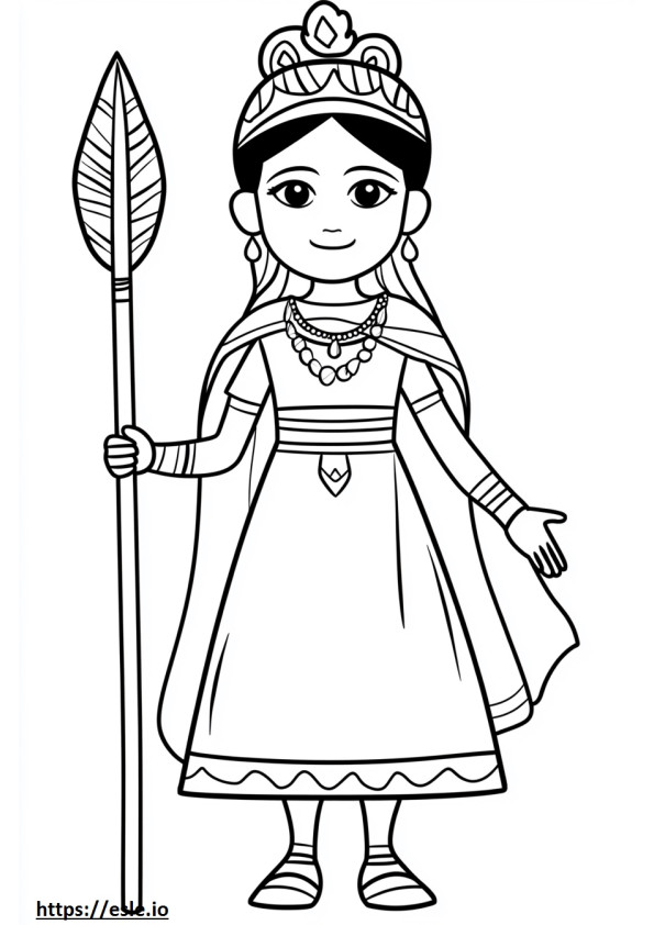 Queen amaya coloring sheet