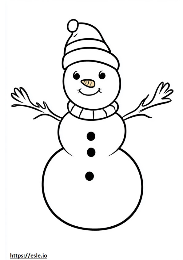 Bonhomme de neige de Noël coloriage a imprimer