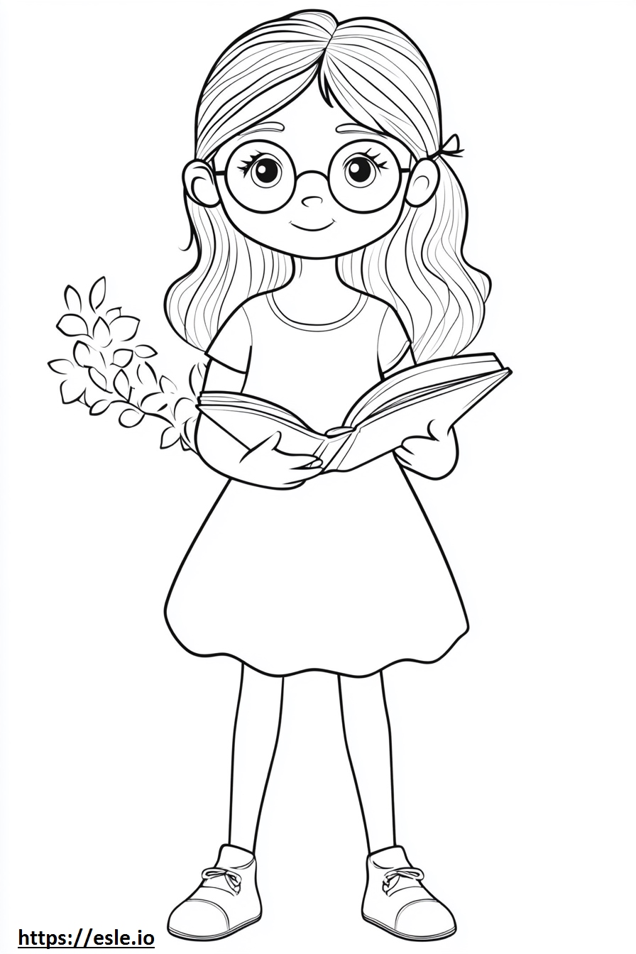 1 Page Colorful Biography Coloring Page for Kids