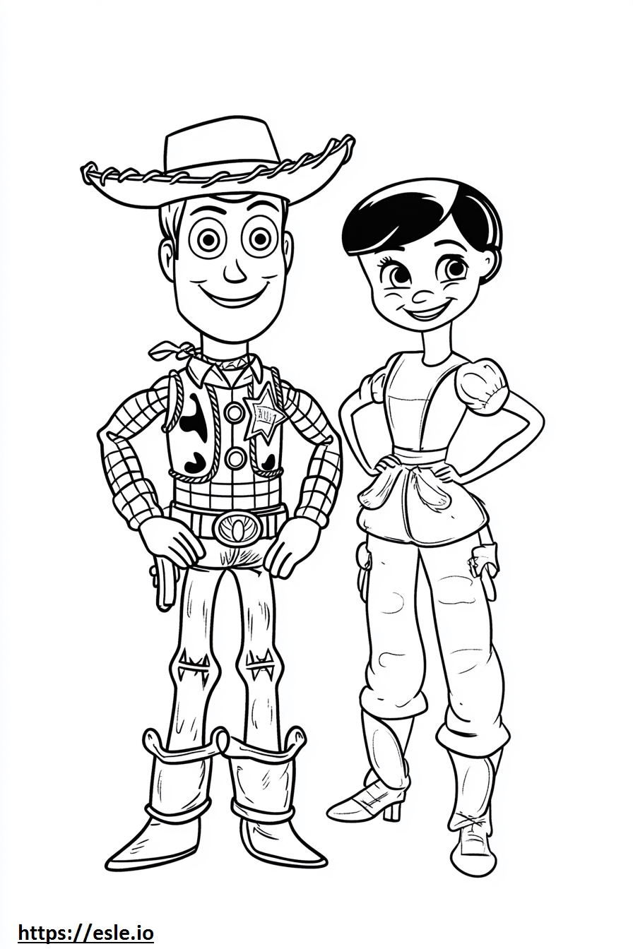 Woody and Jessie Coloring Pages