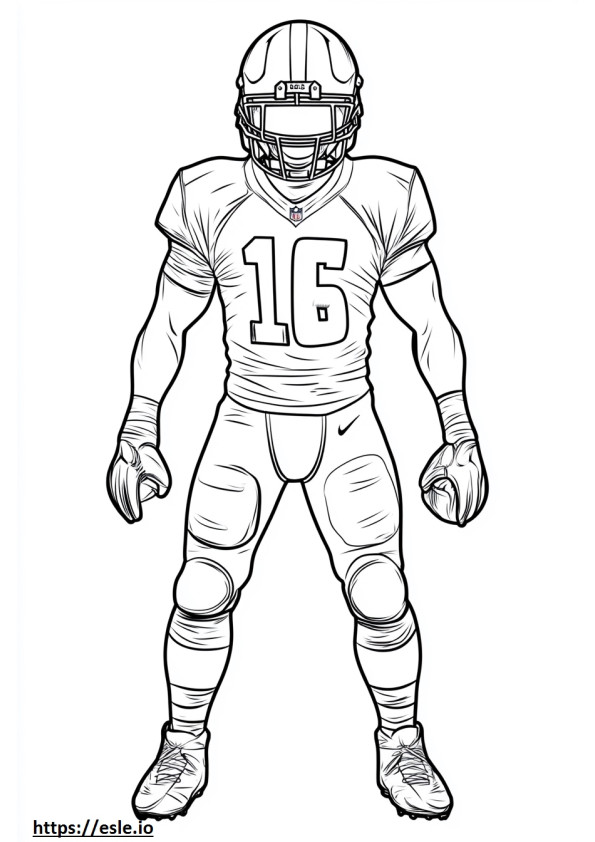 Football player for coloring