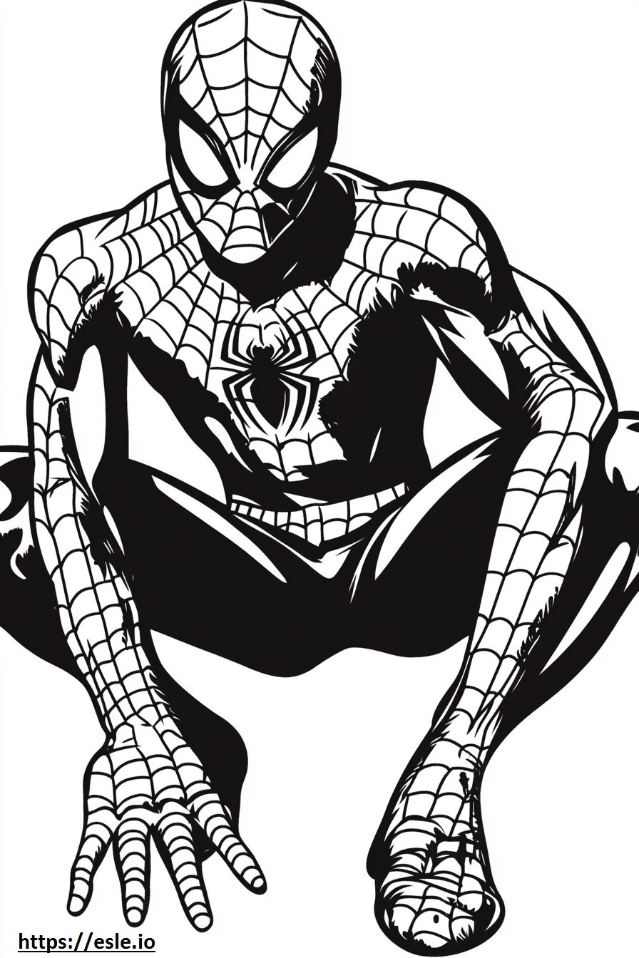 Spiderman hämähäkki värityskuvat
