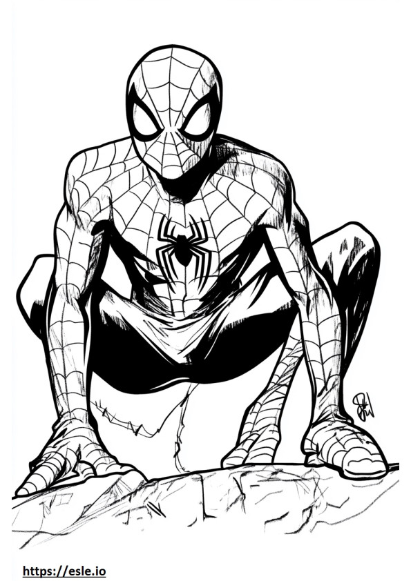 Pająk Spidermana do druku