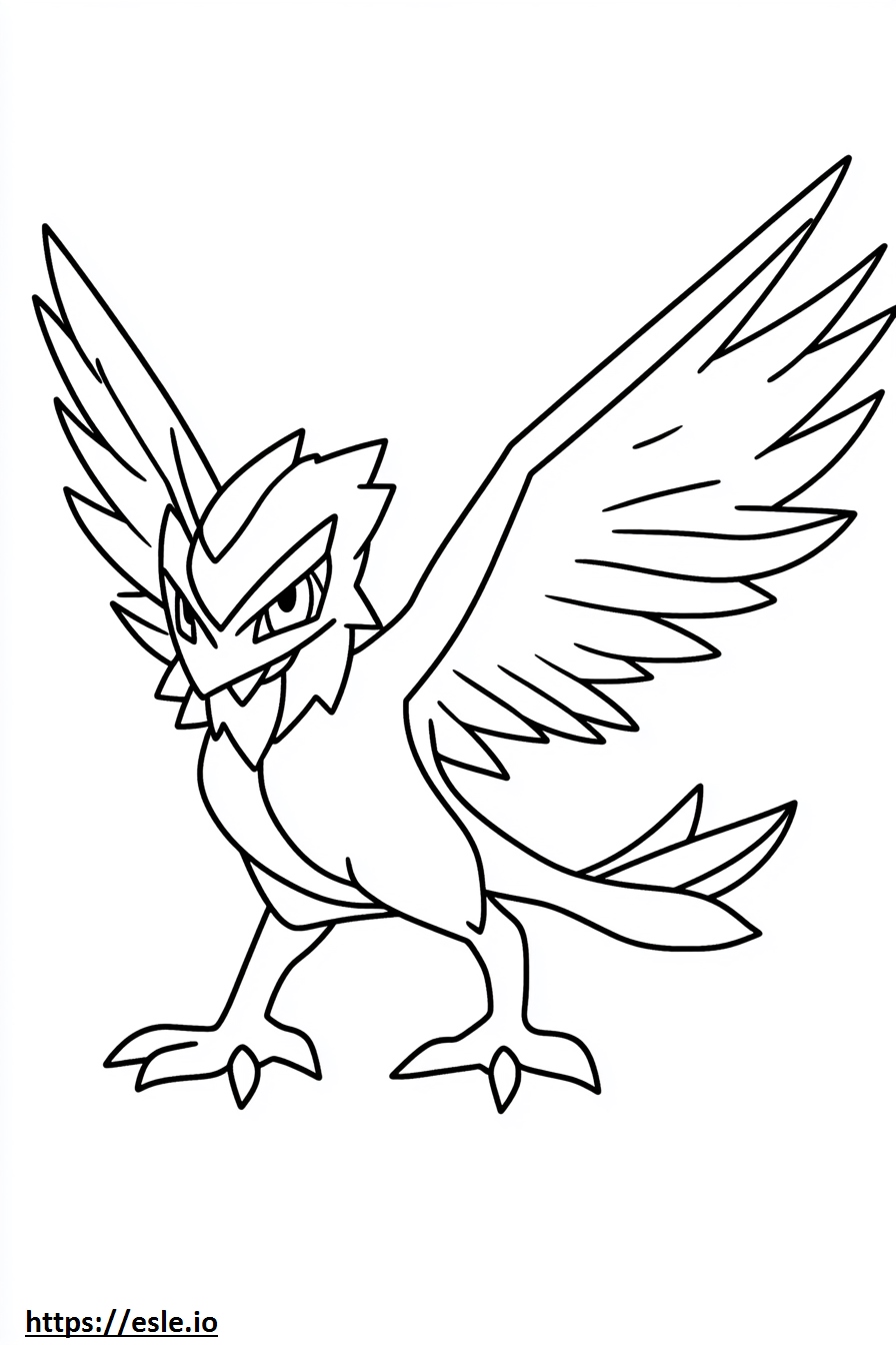 Mega legendary lugia pokemon coloring sheet