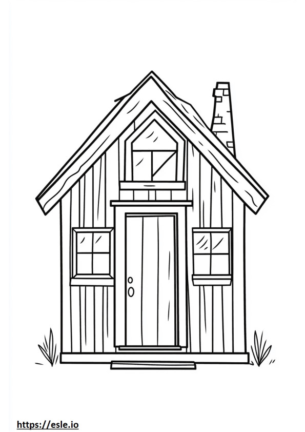 Tiny house coloring page