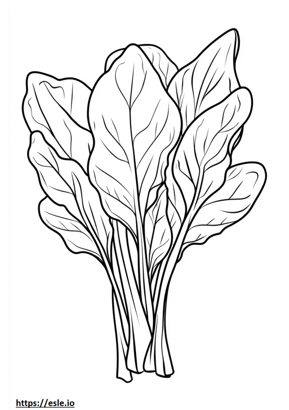 Espinaca dibujo para colorear