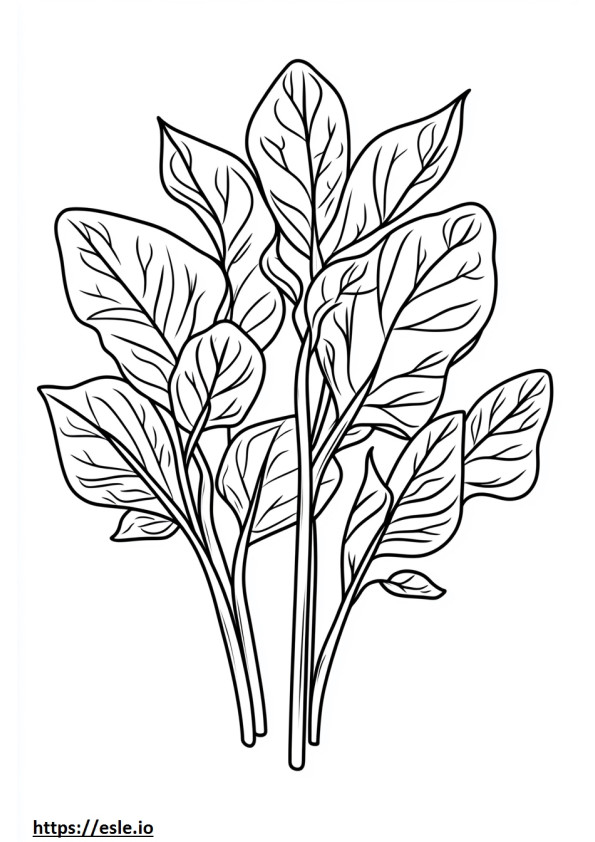 Espinaca para colorear e imprimir