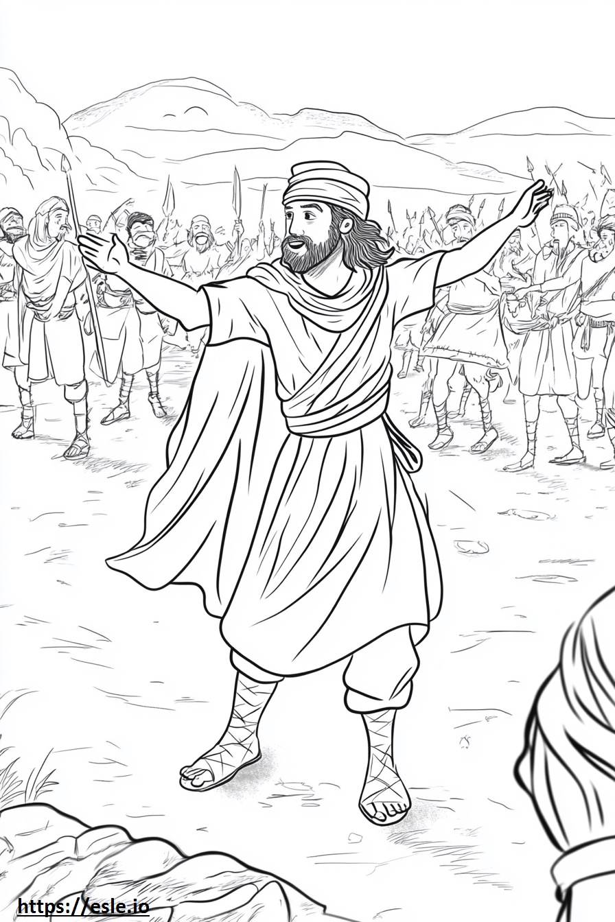 Joshua and the battle of jericho coloring sheet