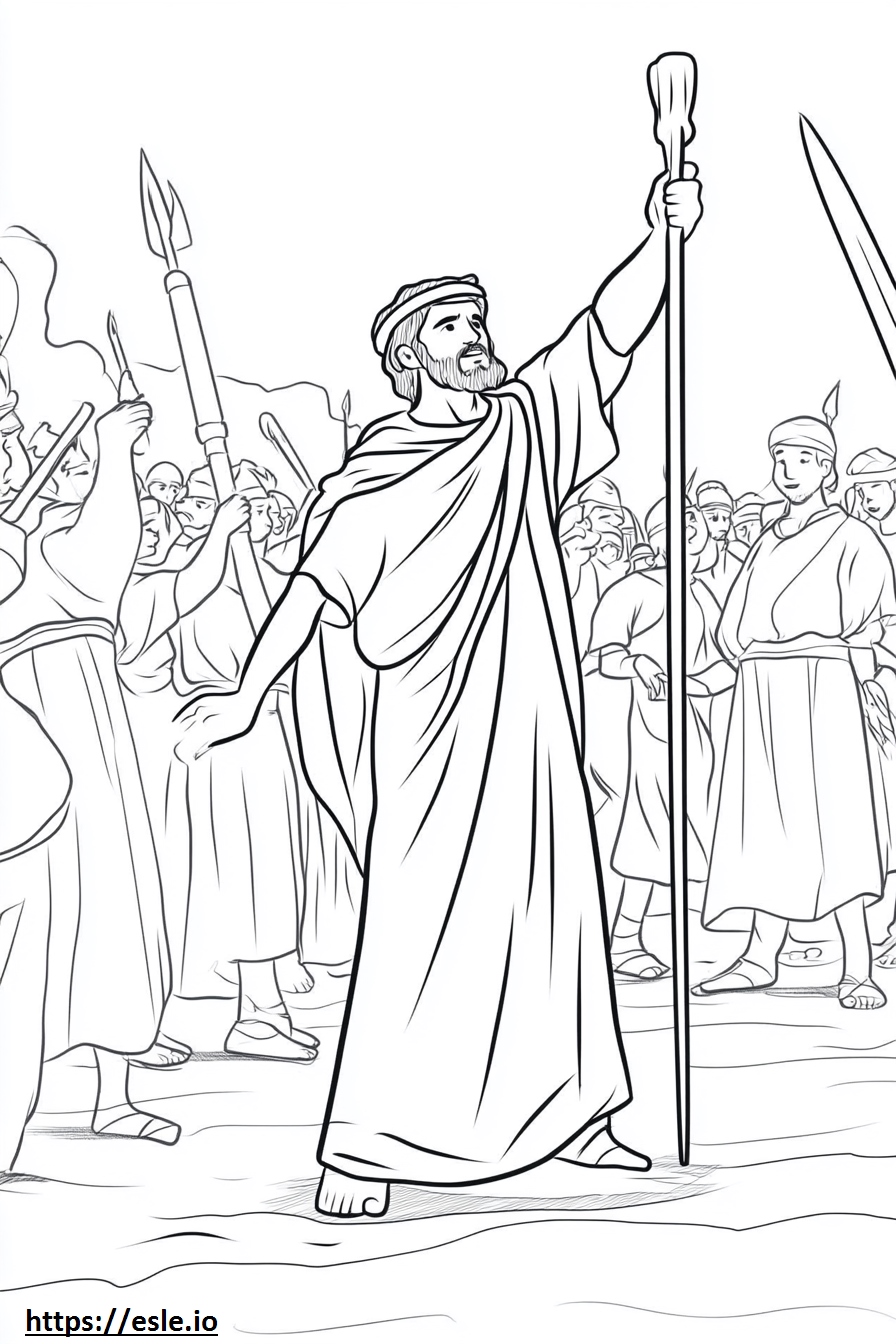Joshua and the battle of jericho for coloring