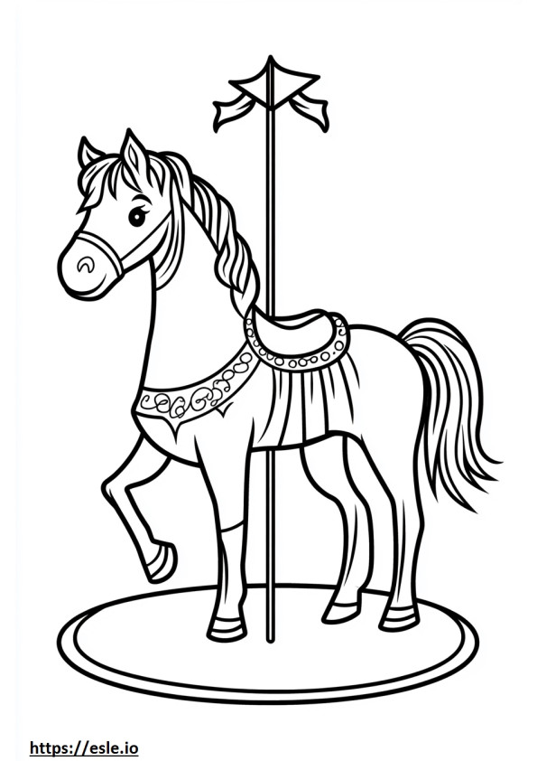 Circus horse for coloring