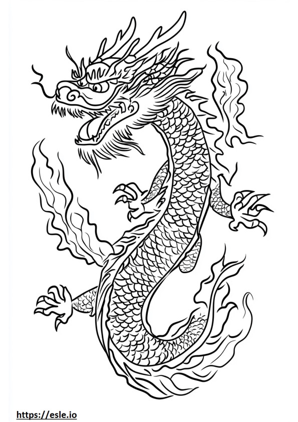 Chinese draak kleurplaten printen