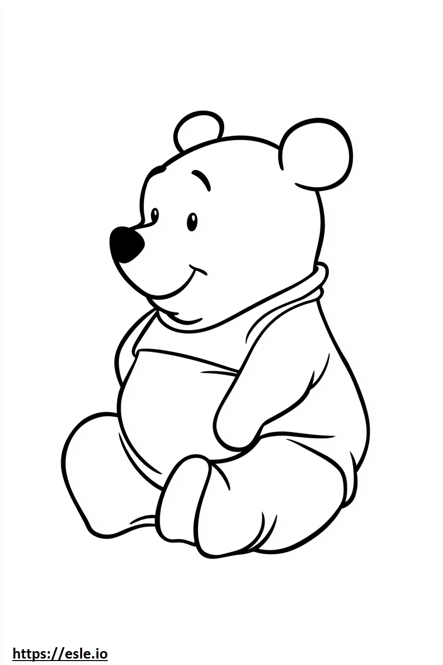 Vintage winnie the pooh coloring page
