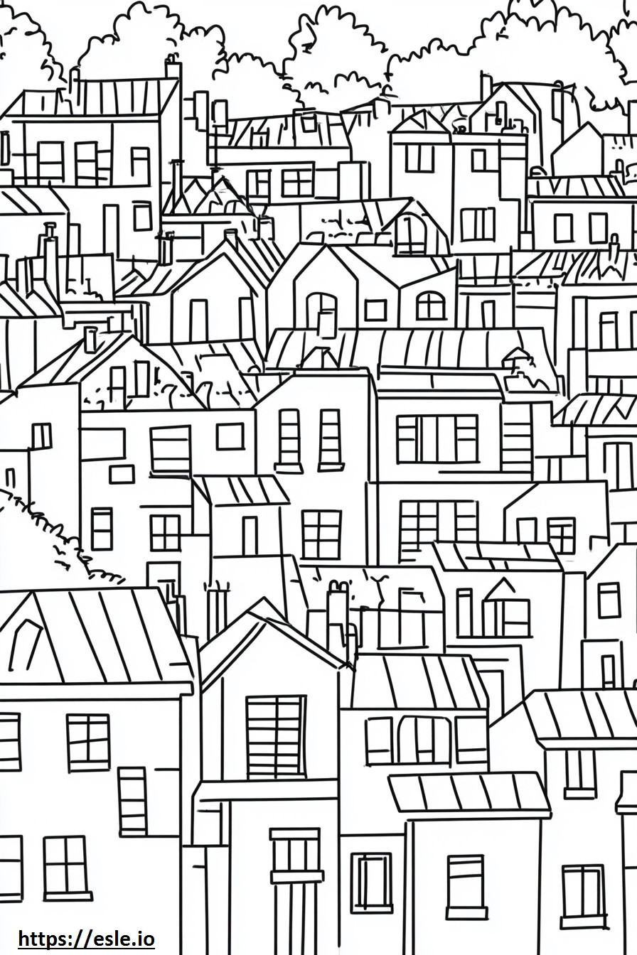 City for coloring