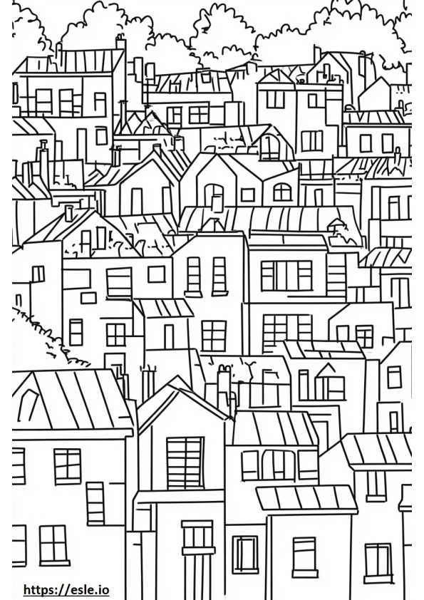 City for coloring