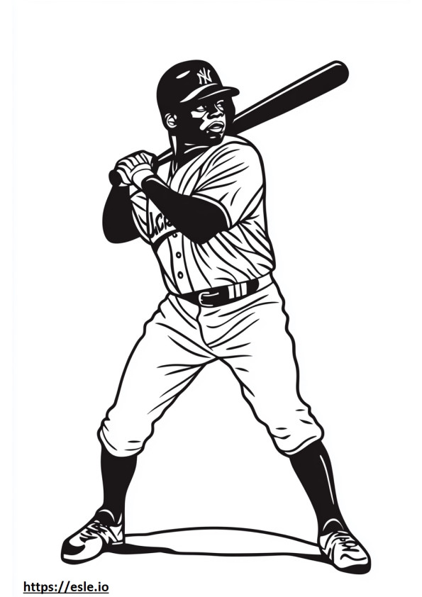 Baseball Jackie Robinson pentru colorat