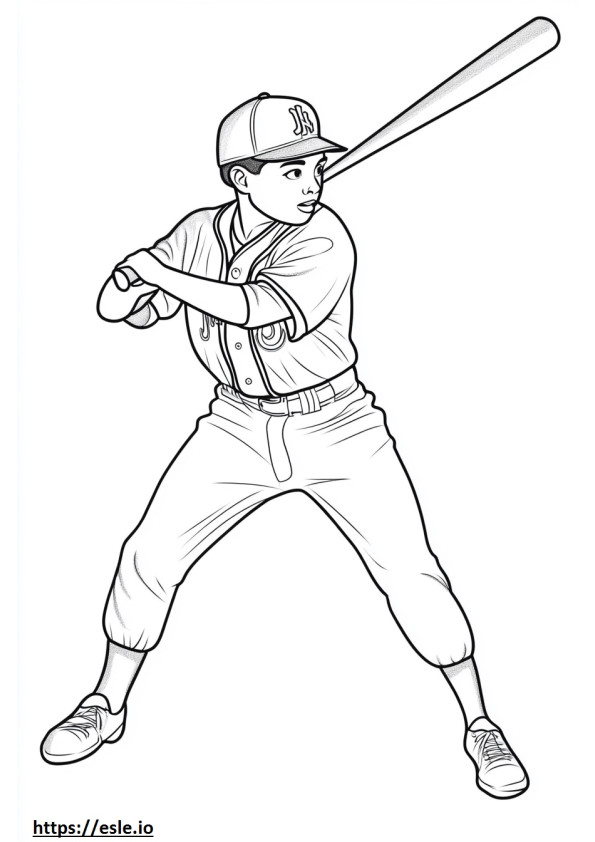 Baseball Jackie Robinson desen de colorat