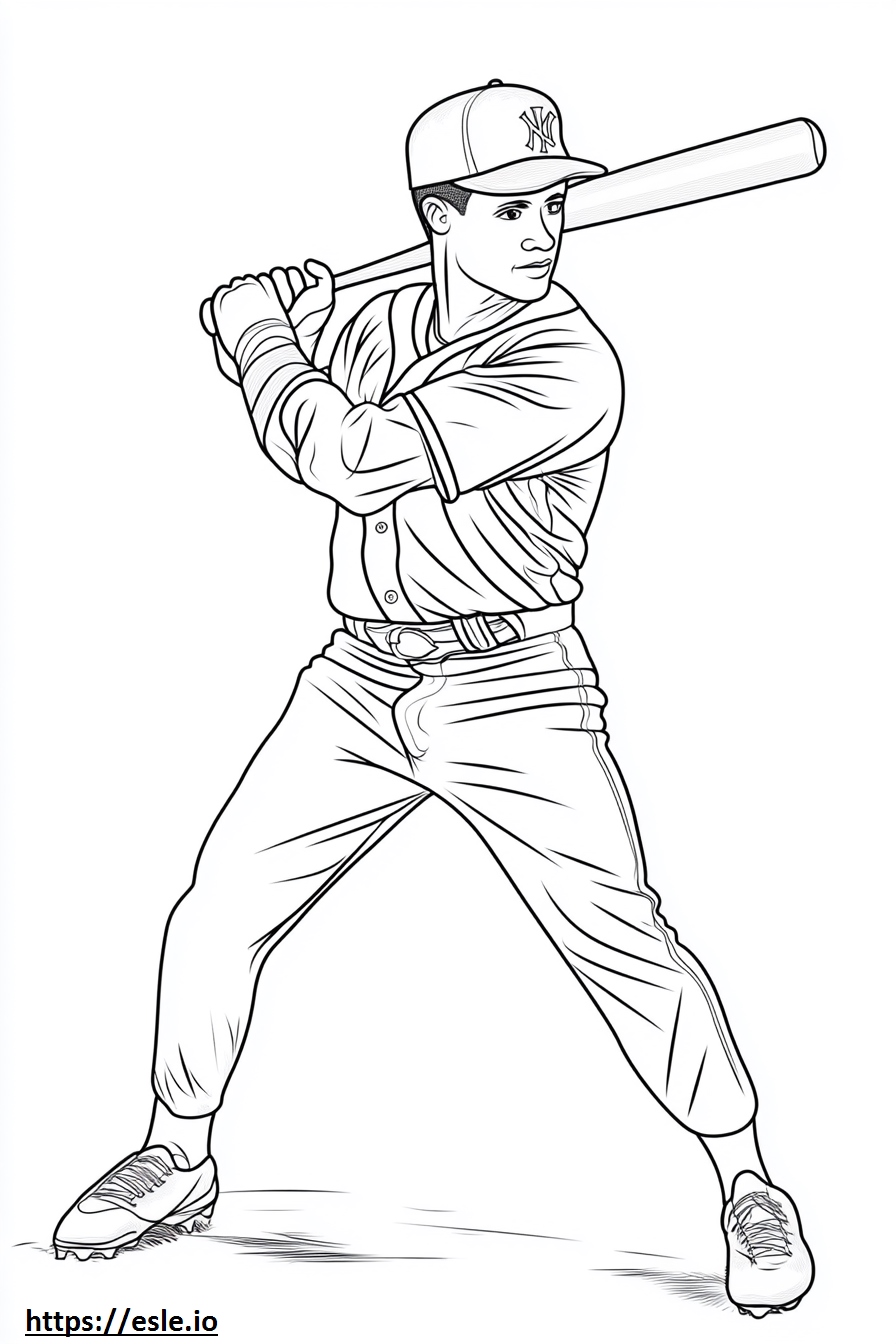 Jackie Robinson nel baseball disegno da colorare