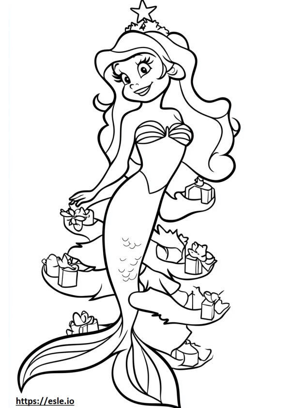 Little mermaid christmas free printable