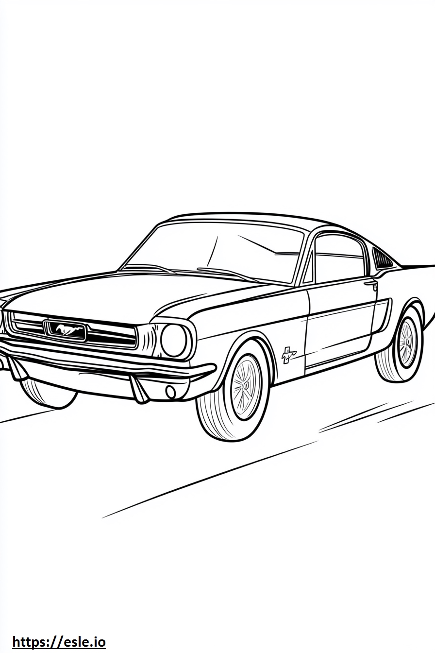 1964 Mustang Coloring Page - Free Printable PDF
