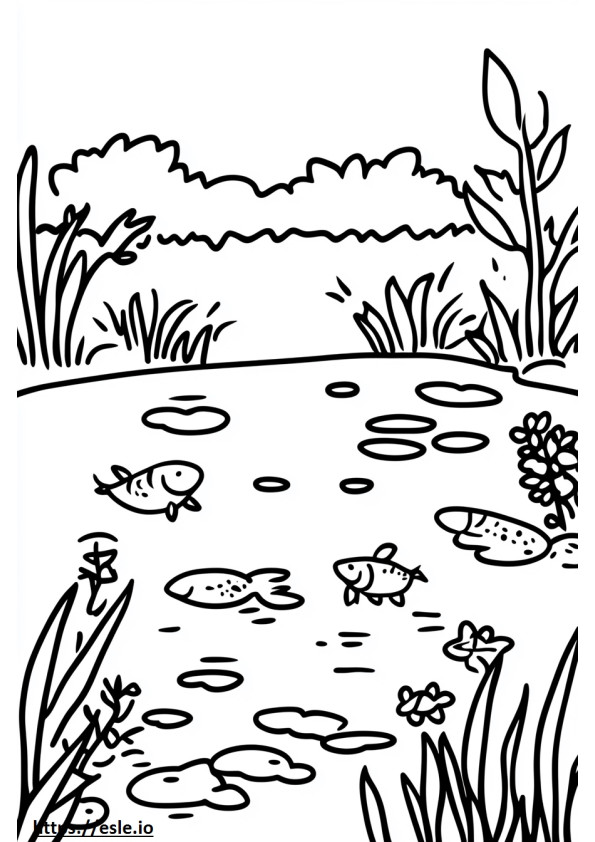 Lagoa fácil para pintar