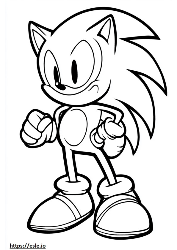 Sonic întunecat clasic desen de colorat