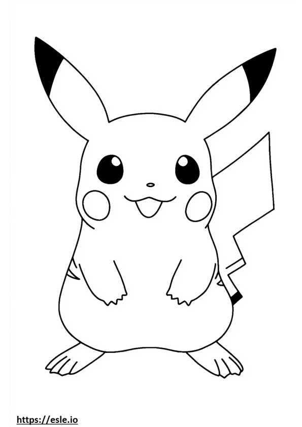 Pikachu black and white coloring page