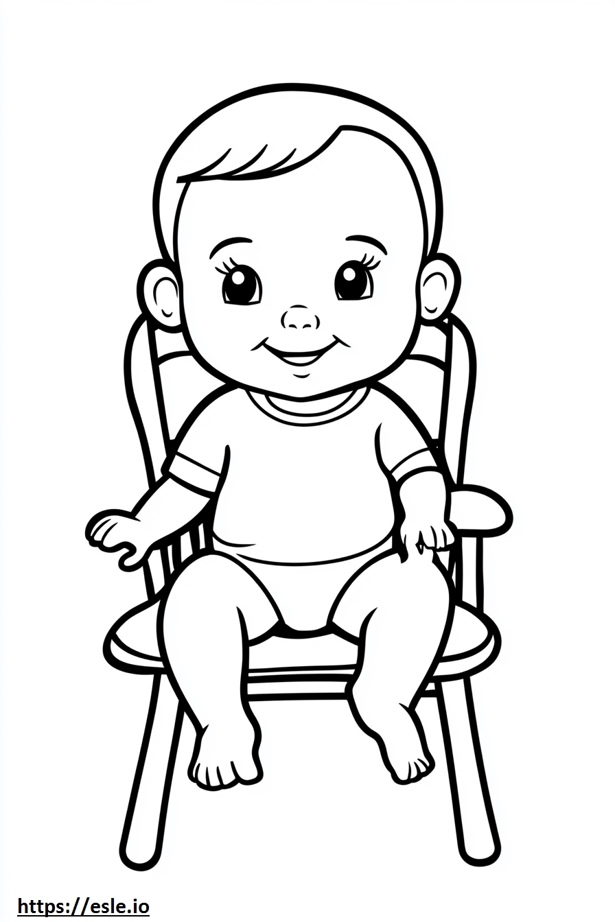Kleines Baby ausmalbild für kinder